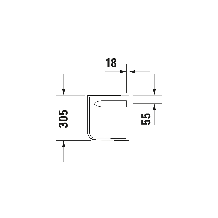 Duravit 8571800002 - Sifonafdekking D-CODE 30x26,8 cm keramiek/glanzend wit