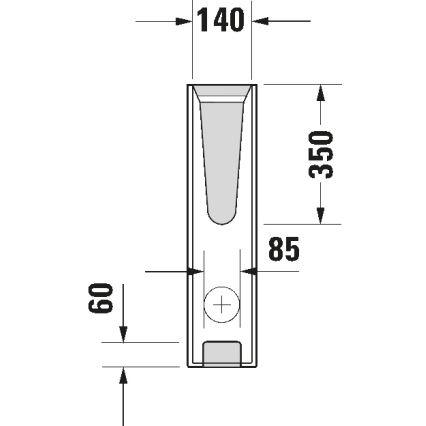 Duravit 8632700002 - Sifonafdekking D-CODE 70,5x19 cm keramiek/glanzend wit