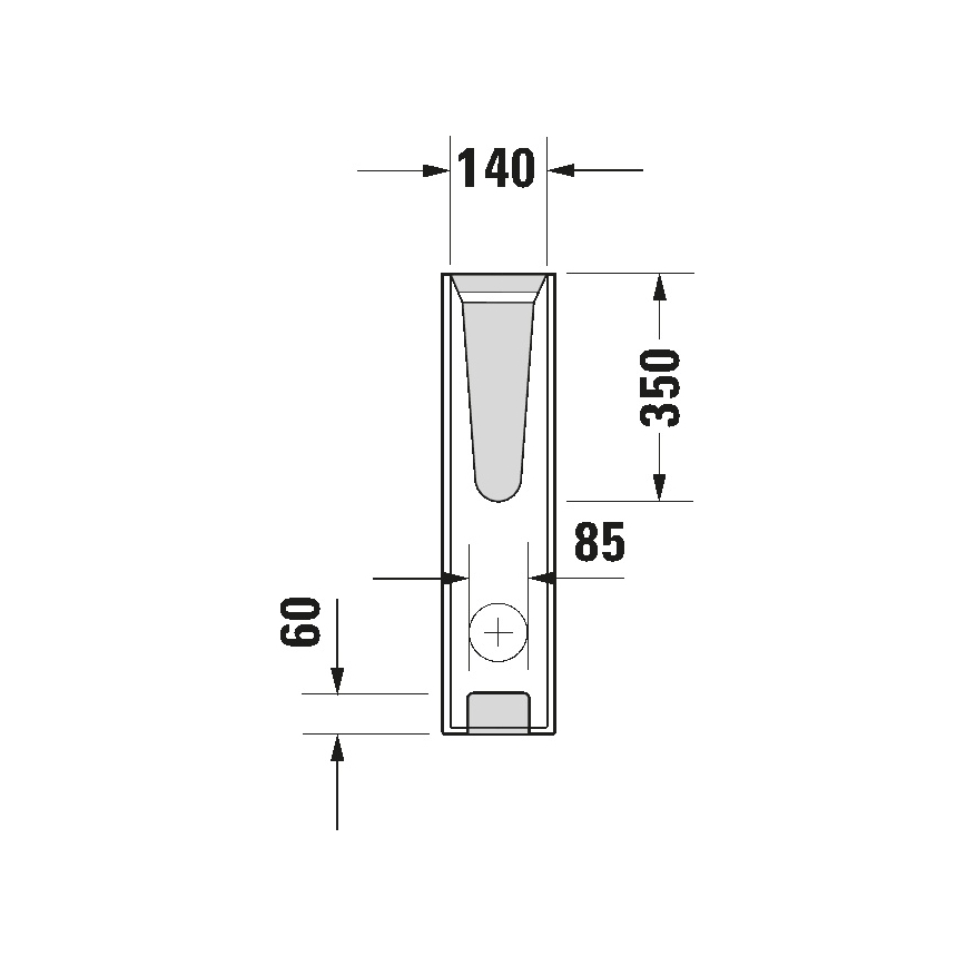 Duravit 8632700002 - Sifonafdekking D-CODE 70,5x19 cm keramiek/glanzend wit