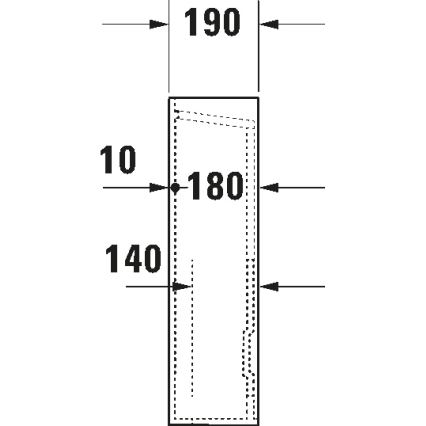 Duravit 8632700002 - Sifonafdekking D-CODE 70,5x19 cm keramiek/glanzend wit