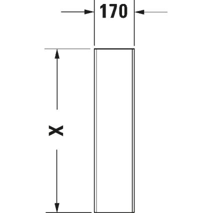 Duravit 8632700002 - Sifonafdekking D-CODE 70,5x19 cm keramiek/glanzend wit