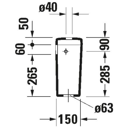 Duravit 927000004 - Spoelreservoir voor wc D-CODE 6/3 l keramiek/wit