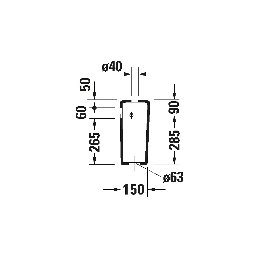 Duravit 927000004 - Spoelreservoir voor wc D-CODE 6/3 l keramiek/wit