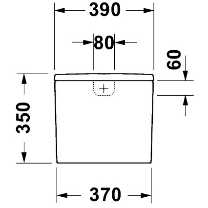 Duravit 9530000852 - Spoelreservoir voor WC D-CODE 4,5/3l keramiek/wit