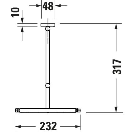 Duravit 99121000 - Wandspiegel D-CODE voor make-up, glanzend chroom