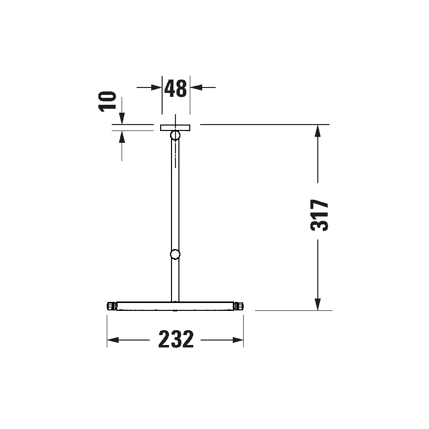 Duravit 99121000 - Wandspiegel D-CODE voor make-up, glanzend chroom