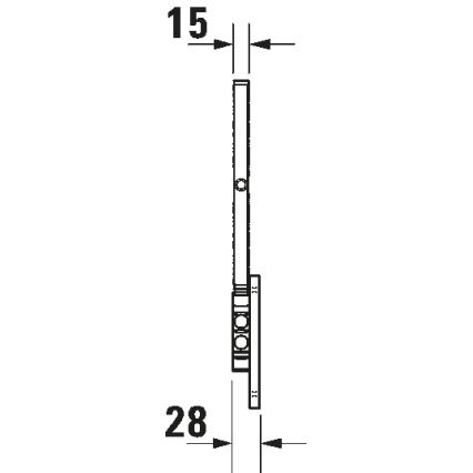 Duravit 99121000 - Wandspiegel D-CODE voor make-up, glanzend chroom