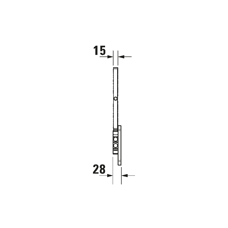 Duravit 99121000 - Wandspiegel D-CODE voor make-up, glanzend chroom