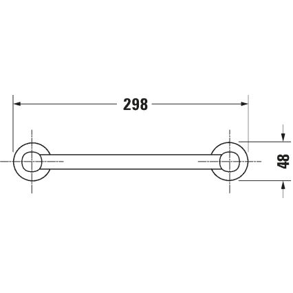 Duravit 99141000 - Badgreep D-CODE 28,4 cm glanzend chroom