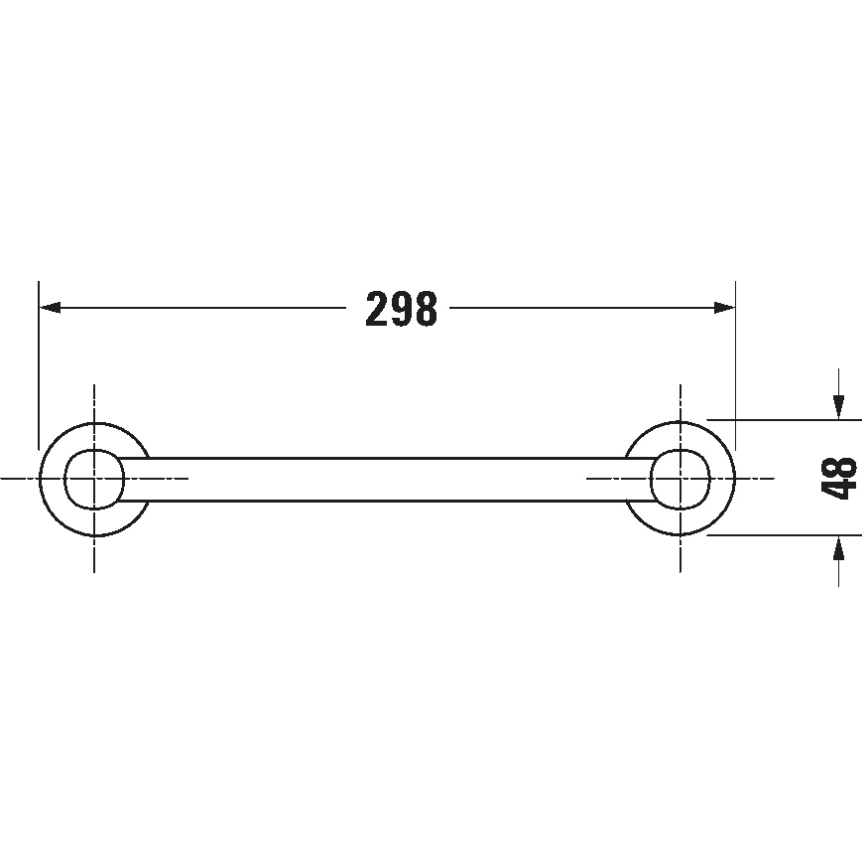 Duravit 99141000 - Badgreep D-CODE 28,4 cm glanzend chroom