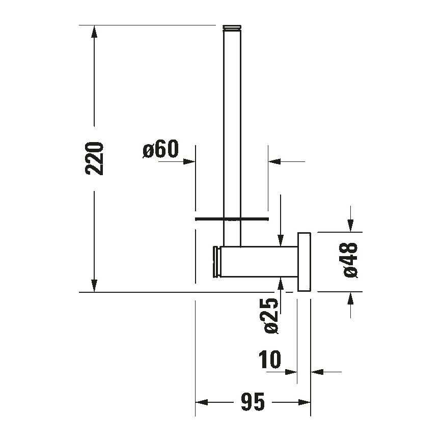 Duravit 99151000 - Toiletrolhouder D-CODE in glanzend chroom