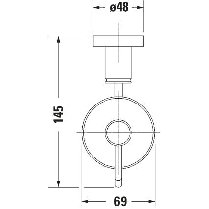 Duravit 99161000 - Wandgemonteerde zeepdispenser D-CODE 390 ml mat glas / glanzend chroom