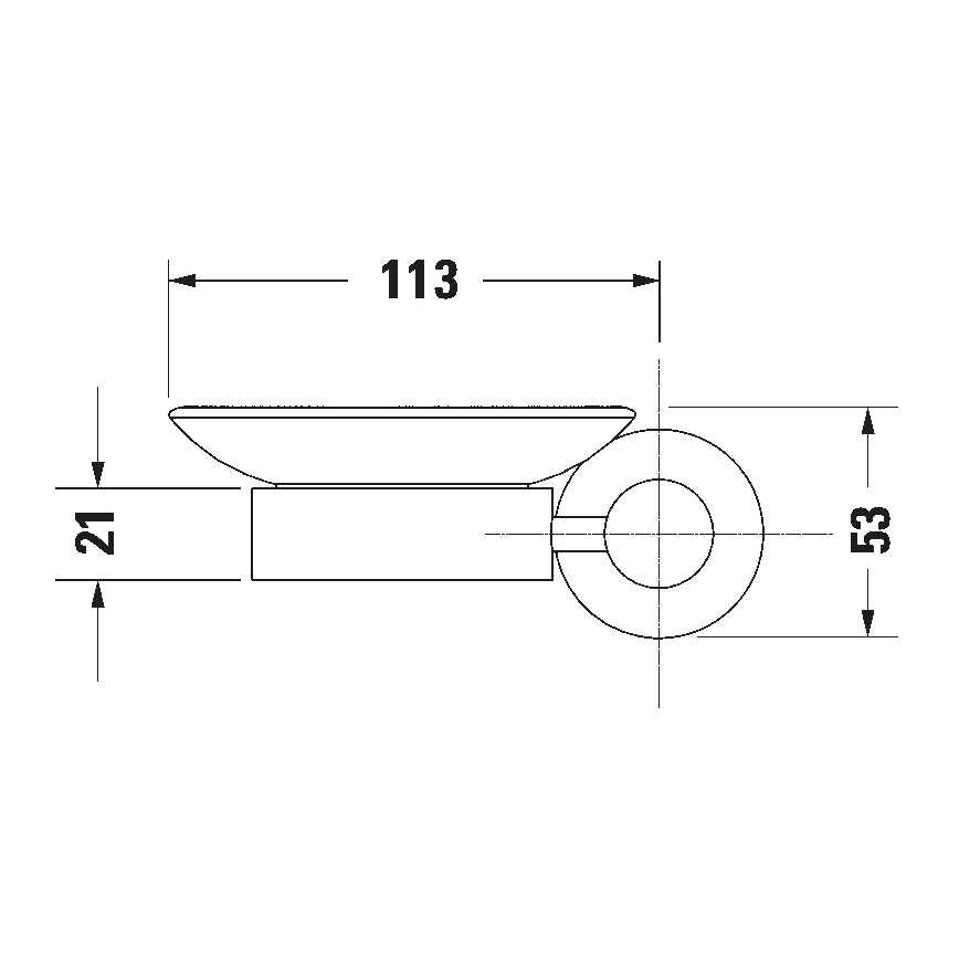 Duravit 99174600 - D-CODE wandzeepbakje, links, mat zwart