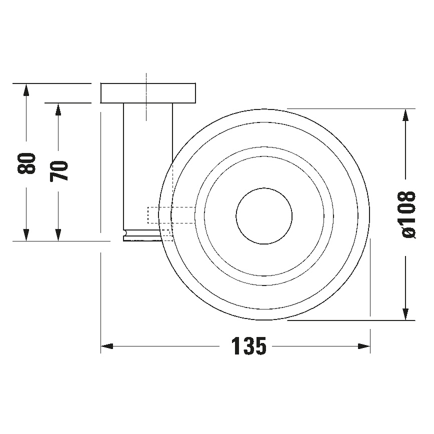 Duravit 99181000 - Porte-savon mural D-CODE droit, chromé brillant