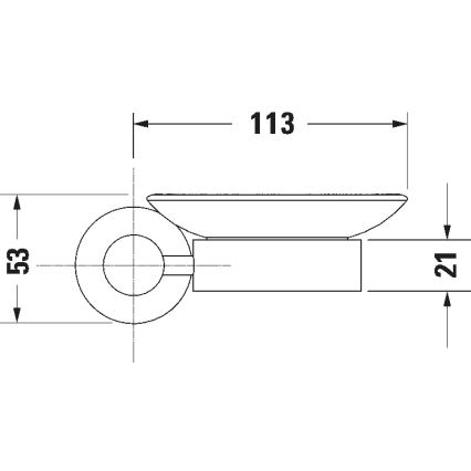 Duravit 99181000 - Porte-savon mural D-CODE droit, chromé brillant