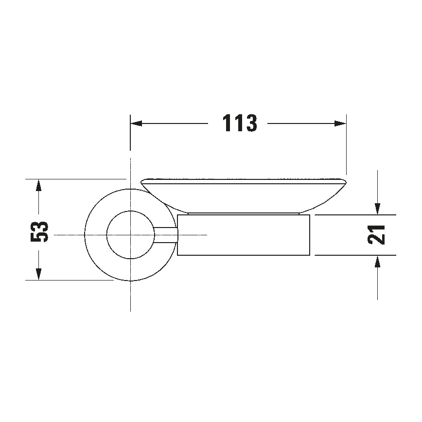 Duravit 99181000 - Porte-savon mural D-CODE droit, chromé brillant