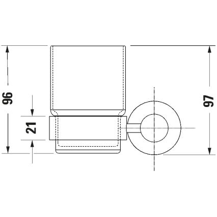 Duravit 99191000 - Wandhouder voor tandenborstels D-CODE links glanzend chroom
