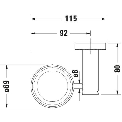 Duravit 99194600 - Wandhouder voor tandenborstels D-CODE links mat zwart