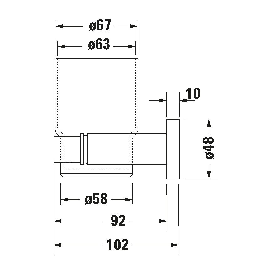 Duravit 99194600 - Wandhouder voor tandenborstels D-CODE links mat zwart