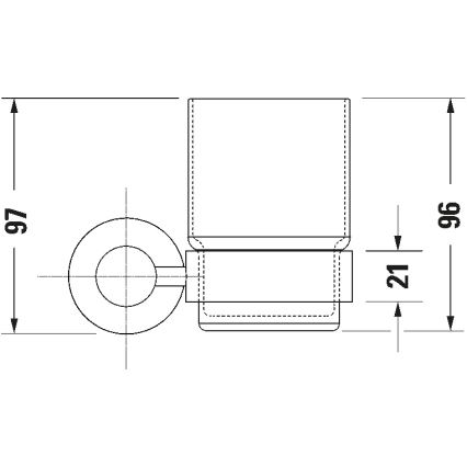 Duravit 99201000 - Wandhouder voor tandenborstels D-CODE, rechts, glanzend chroom