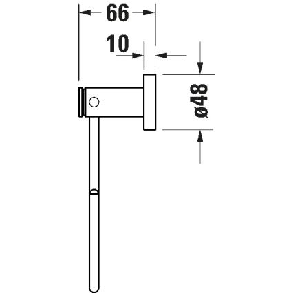 Duravit 99211000 - D-CODE wandhanddoekhouder, glanzend chroom