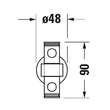 Duravit 99221000 - Wandgemonteerde handdoekhouder D-CODE 44,7 cm glanzend chroom