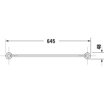Duravit 99244600 - Wandhanddoekhouder D-CODE 64,5 cm mat zwart