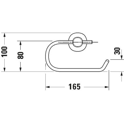 Duravit 99264600 - Toiletrolhouder D-CODE mat zwart