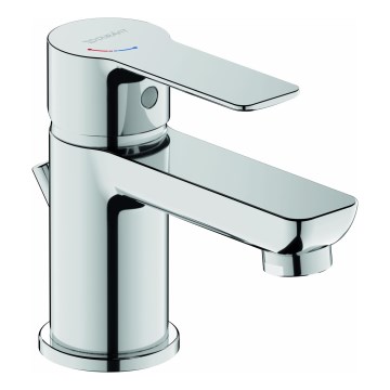 Duravit DC1013001010 - Wastafelmengkraan met waste D-CODE glanzend chroom