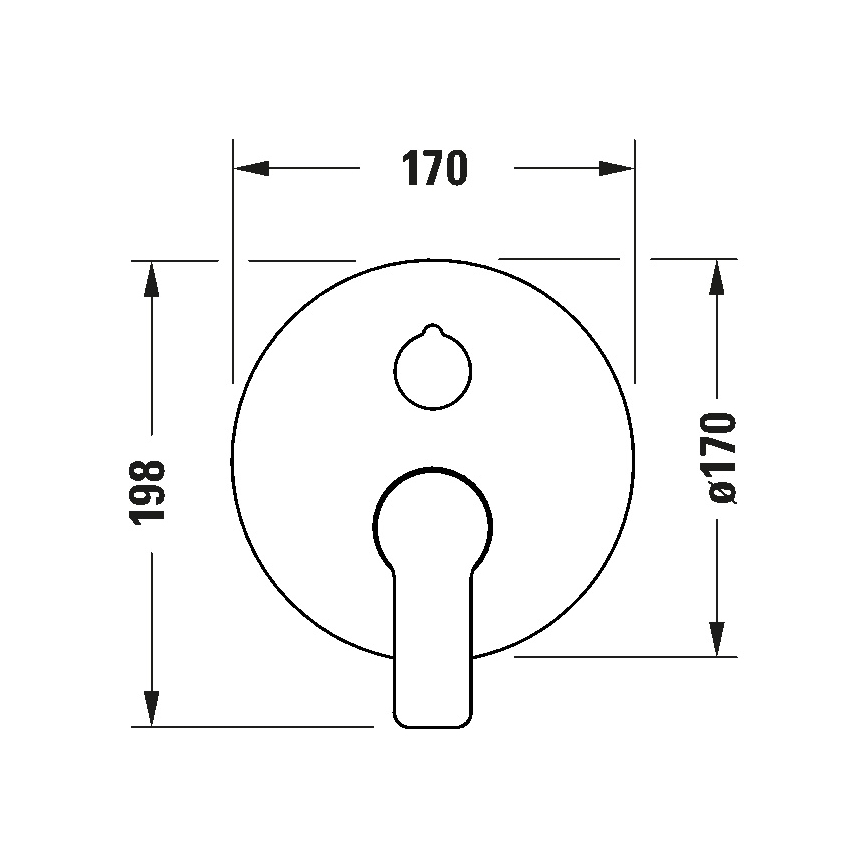 Duravit DC4210012046 - Inbouw douchekraan D-CODE mat zwart