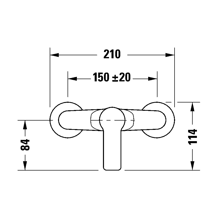 Duravit DC4230001010 - D-CODE wandbidetkraan, glanzend chroom