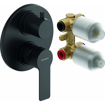 Duravit DC5210008046 - Mitigeur de douche encastré D-CODE, finition noir mat