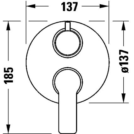 Duravit DC5210008046 - Mitigeur de douche encastré D-CODE, finition noir mat