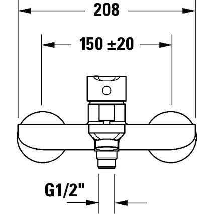 Duravit DC5230001010 - Badkraan D-CODE glanzend chroom