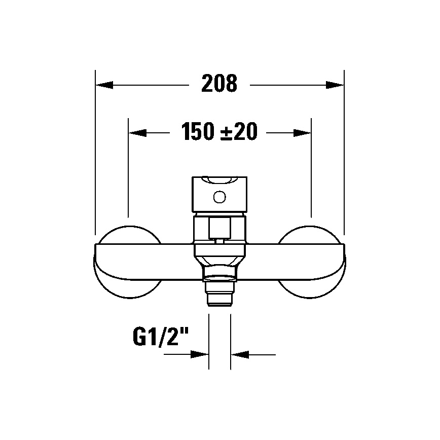 Duravit DC5230001046 - Badmengkraan D-CODE, mat zwart
