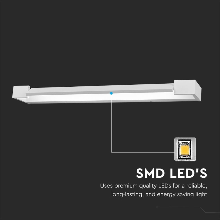 Éclairage de miroir salle de bain LED/18W/230V 4000K IP44 60 cm blanc