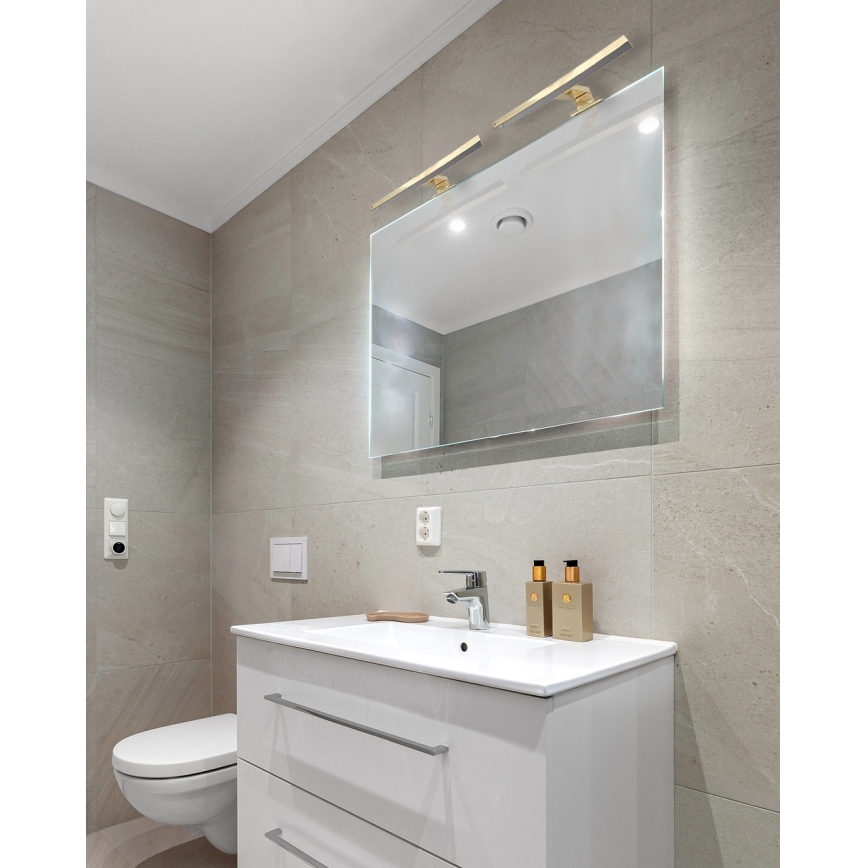 Éclairage de miroir salle de bain LED/5W/230V 4000K 30 cm IP44 doré