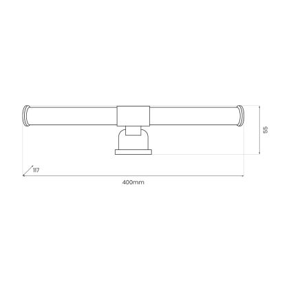 Éclairage LED 2-en-1 pour miroir de salle de bains APA LED/6W/230V 40 cm IP44 doré
