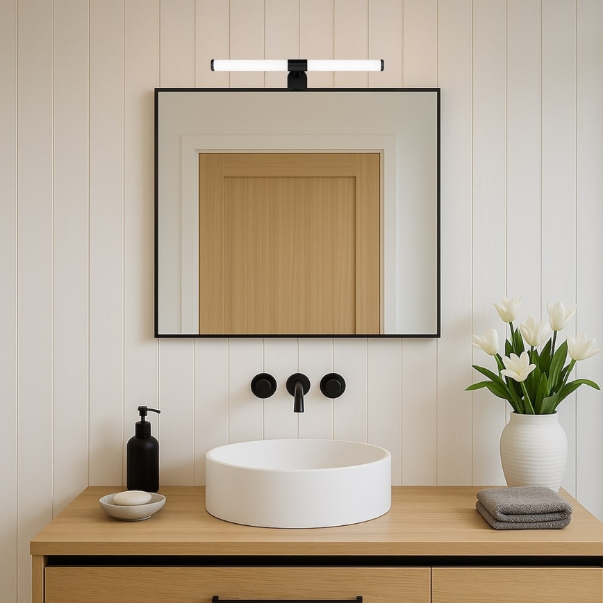 Éclairage LED 2-en-1 pour miroir de salle de bains APA LED/6W/230V 40 cm IP44 noir