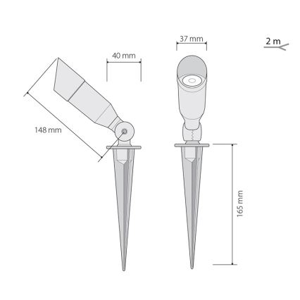 Eclairage LED extérieur OKO 1xLED/1W/350mA IP54