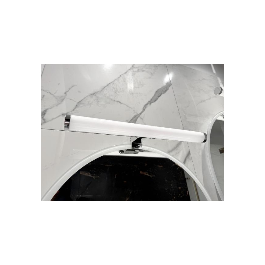Éclairage LED pour miroir de salle de bains, 10 W, 230 V, 45 cm, IP44, finition chrome brillant