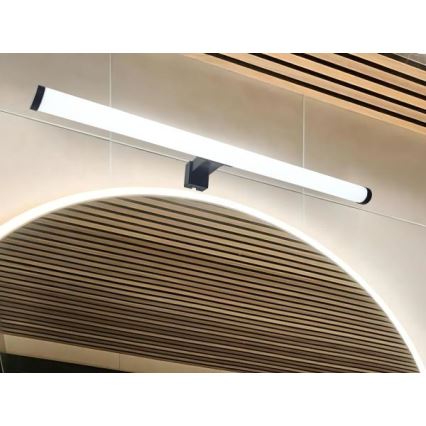 Éclairage LED pour miroir de salle de bains 12 W / 230 V, 59,5 cm, IP44, noir