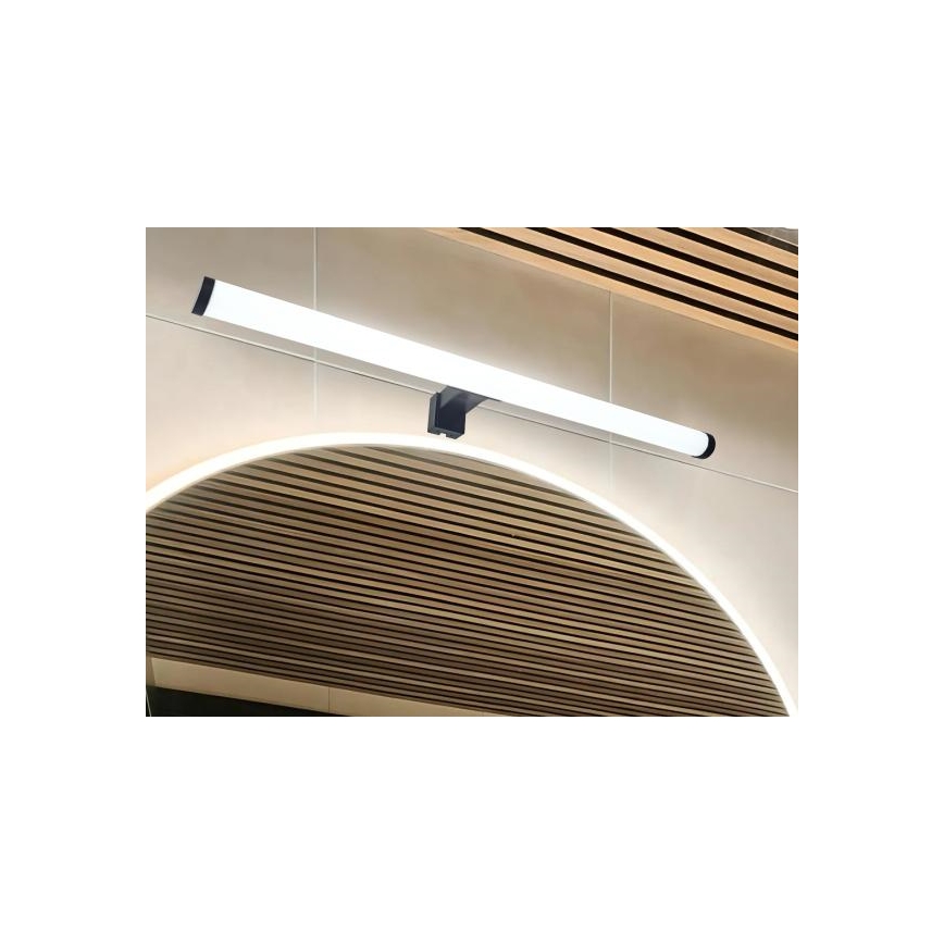 Éclairage LED pour miroir de salle de bains 12 W / 230 V, 59,5 cm, IP44, noir