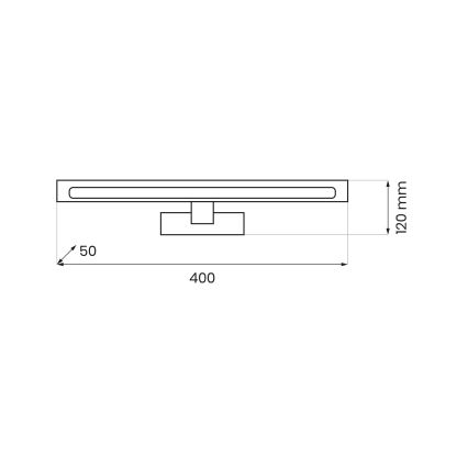 Applique LED pour miroir de salle de bains KLIMT LED/8W/230V 3000/4000/6000K 40 cm IP44 chromé brillant