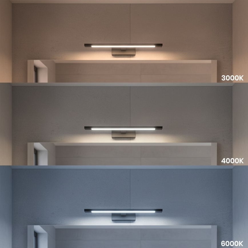 Éclairage LED pour miroir de salle de bains KLIMT LED/8W/230V 3000/4000/6000K 40 cm IP44 noir