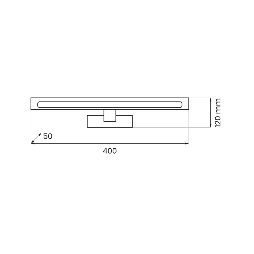 Éclairage LED pour miroir de salle de bains KLIMT LED/8W/230V 3000/4000/6000K 40 cm IP44 noir