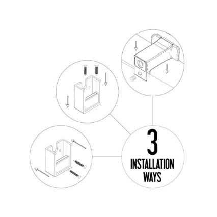 Éclairage LED pour miroir de salle de bains LED/8W/230V 30 cm IP44 noir