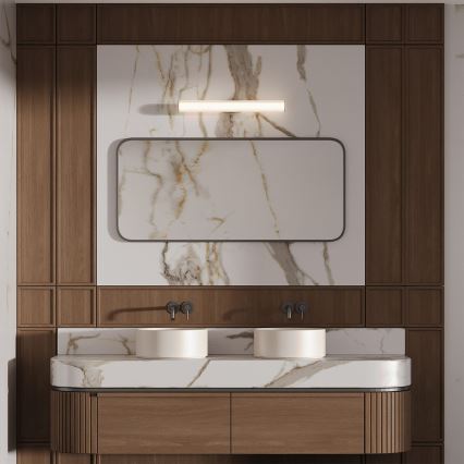 Éclairage LED pour miroir de salle de bains LINEA, 12W/230V, 3000/4000/6000K, IP44, 61 cm, doré