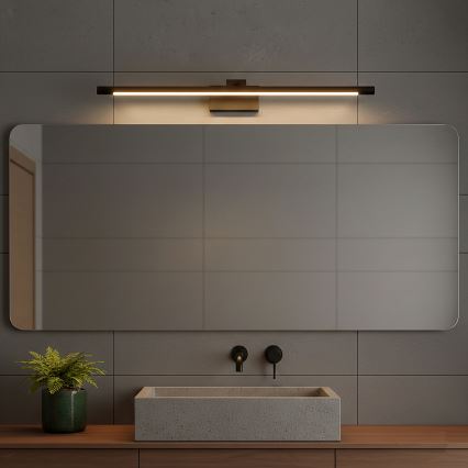 Éclairage LED pour miroir de salle de bains MIRROR LED/8W/230V 4000K IP44 60 cm noir
