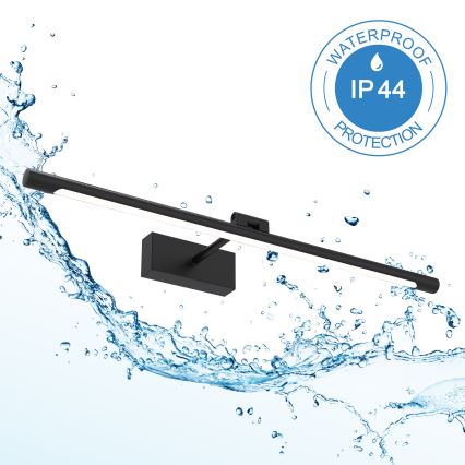 Éclairage LED pour miroir de salle de bains MIRROR LED/8W/230V 4000K IP44 60 cm noir